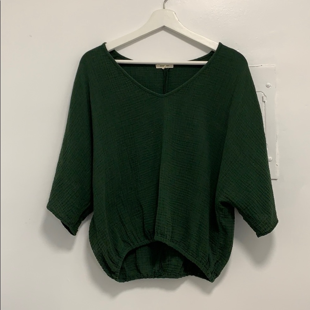 Gauze Green Top, Size Small